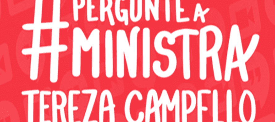 Ministra Tereza Campello, do Ministério do Desenvolvimento Social e Combate à Fome! ‪#‎PergunteAMinistra‬ Ao vivo, a partir das 16h