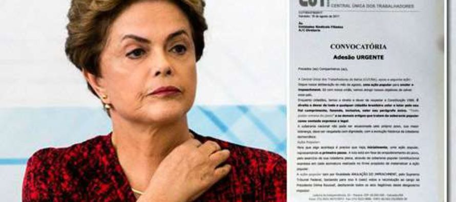 CUT mira ação popular para anular o golpe contra a presidenta Dilma