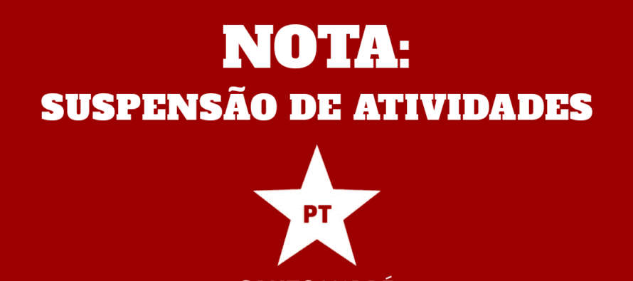 NOTA: SUSPENSÃO DE ATIVIDADES