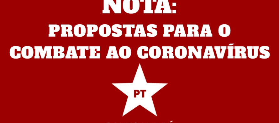 NOTA: PROPOSTAS DE COMBATE AO CORONAVÍRUS