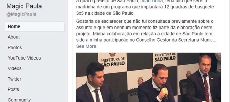 Magic Paula desmente Doria: “Não fiz parte da elaboração deste projeto”