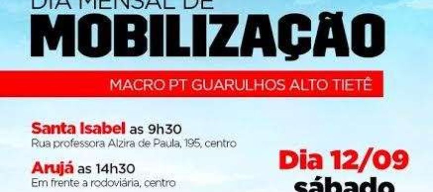 #DiadeMobilizaçãoPTSP – Guarulhos e Alto Tietê
