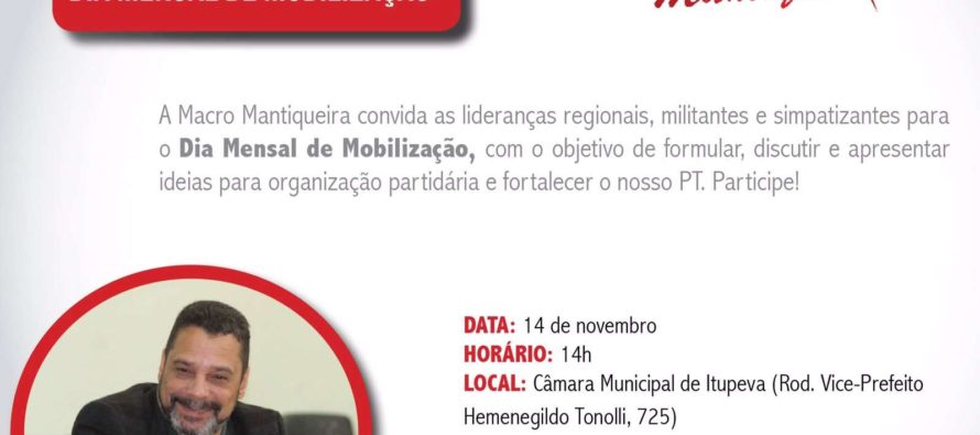 #DiadeMobilizaçãoPTSP: – Macro Mantiqueira: Barba participa do #DiadeMobilizaçãoPTSP neste sábado (14)