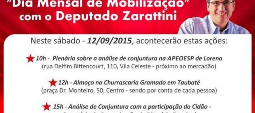 #DiadeMobilizaçãoPTSP – Vale do Paraíba