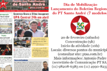Em iniciativa pioneira, PT Santo André lança Boletins Regionais no mês de comemoração dos 36 anos do partido