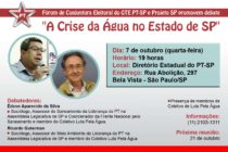 #FórumConjuntura: PT-SP debate soluções para a “Crise da Água no estado de São Paulo” nesta quarta (7)