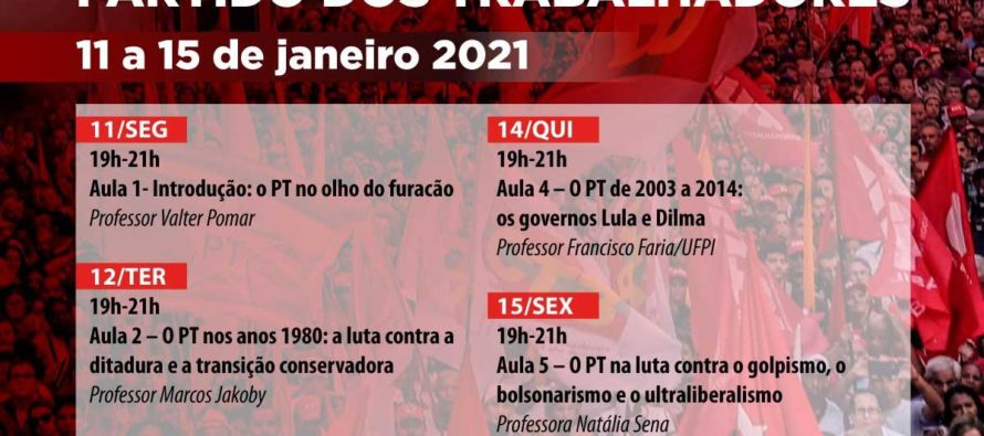 CALENDÁRIO BÁSICO DE CURSOS E EVENTOS DE FORMAÇÃO POLÍTICA