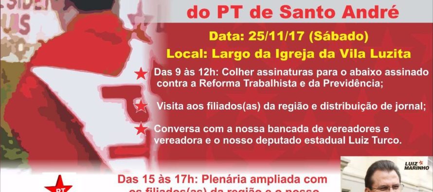 Sábado, dia 25, é dia de Jornada Militante