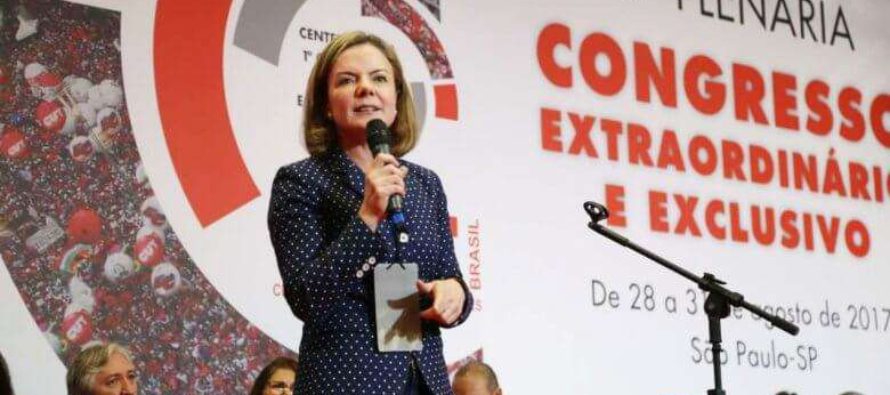 Em Congresso da CUT, Gleisi Hoffmann destaca importância de sindicatos na luta contra o golpe